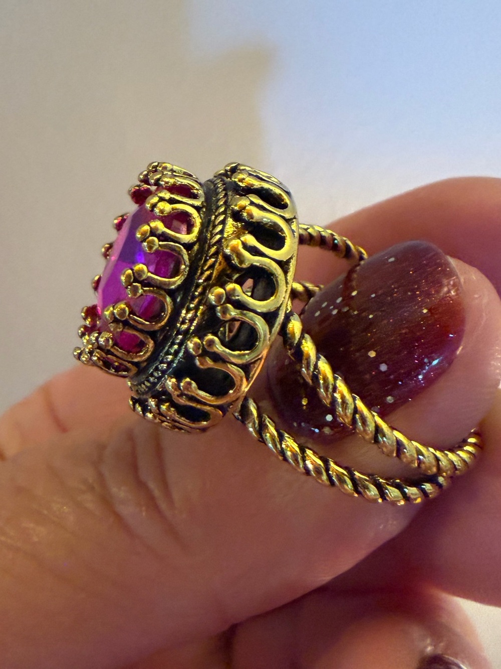 NEW Feed Me Gems Pink Queen Ring - Size 7 - Picture 8 of 11